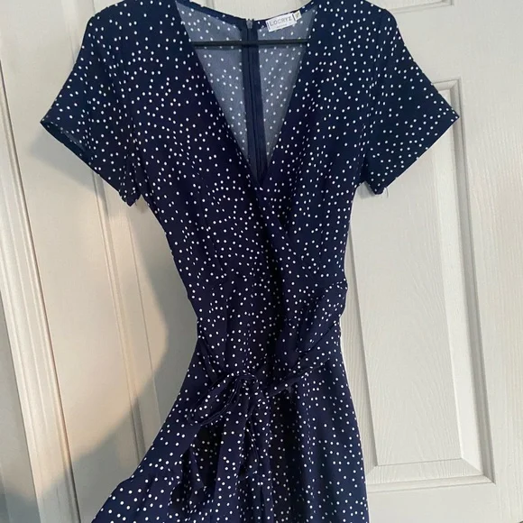 Navy Blue Wrap dress - Picture 3 of 6